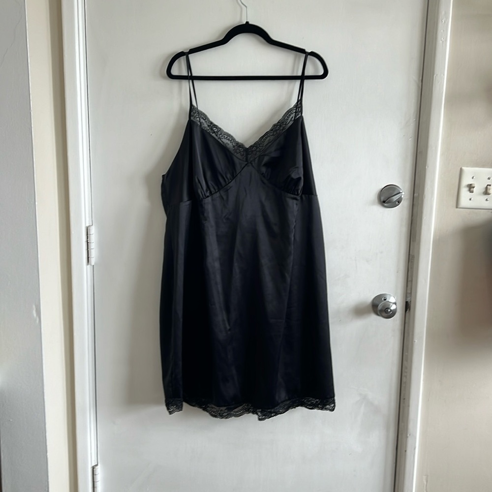 Lace Trimmed Slip Dress